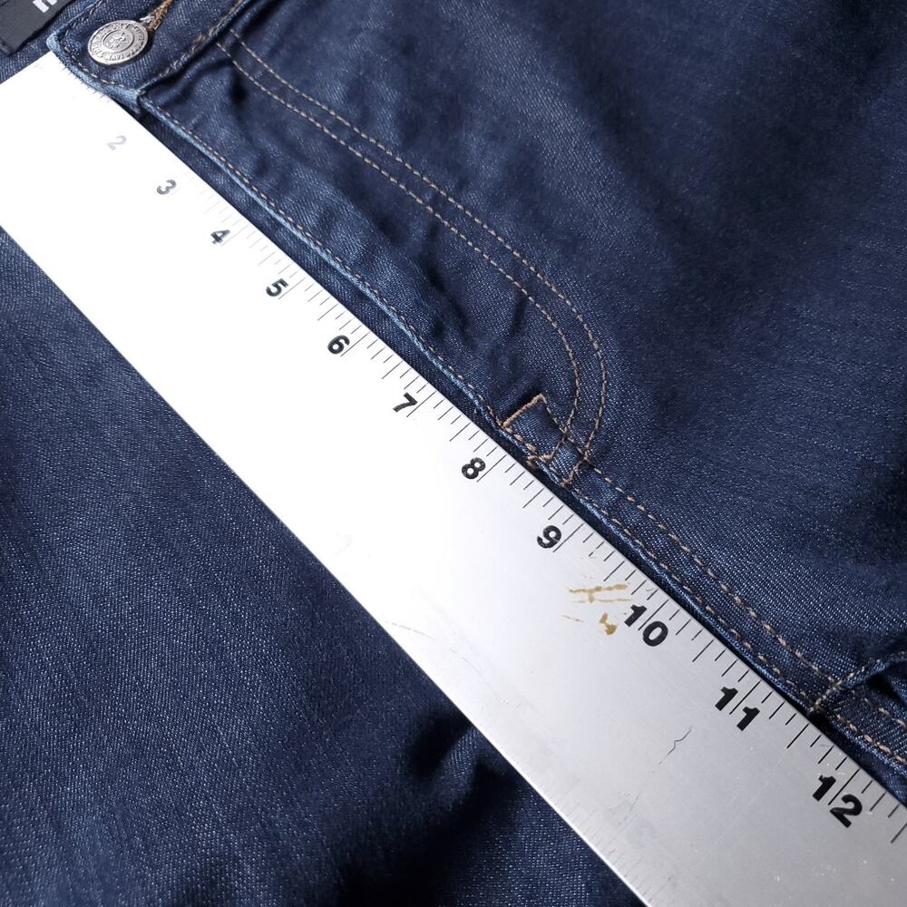 Mavi Zach Straight Leg Jeans Men Size 38x32 Dark Blue Stretch Denim - Picture 5 of 12